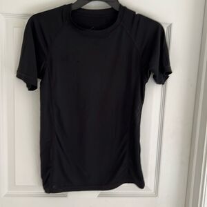 Wes & Willy size medium (10/12) youth black rash guard.